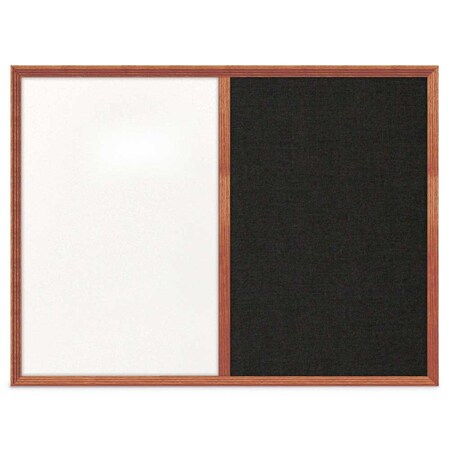 United Visual Products Slim Style Indoor Enclosed Corkboard, 12 UV500SC-WHITE-DBURGU